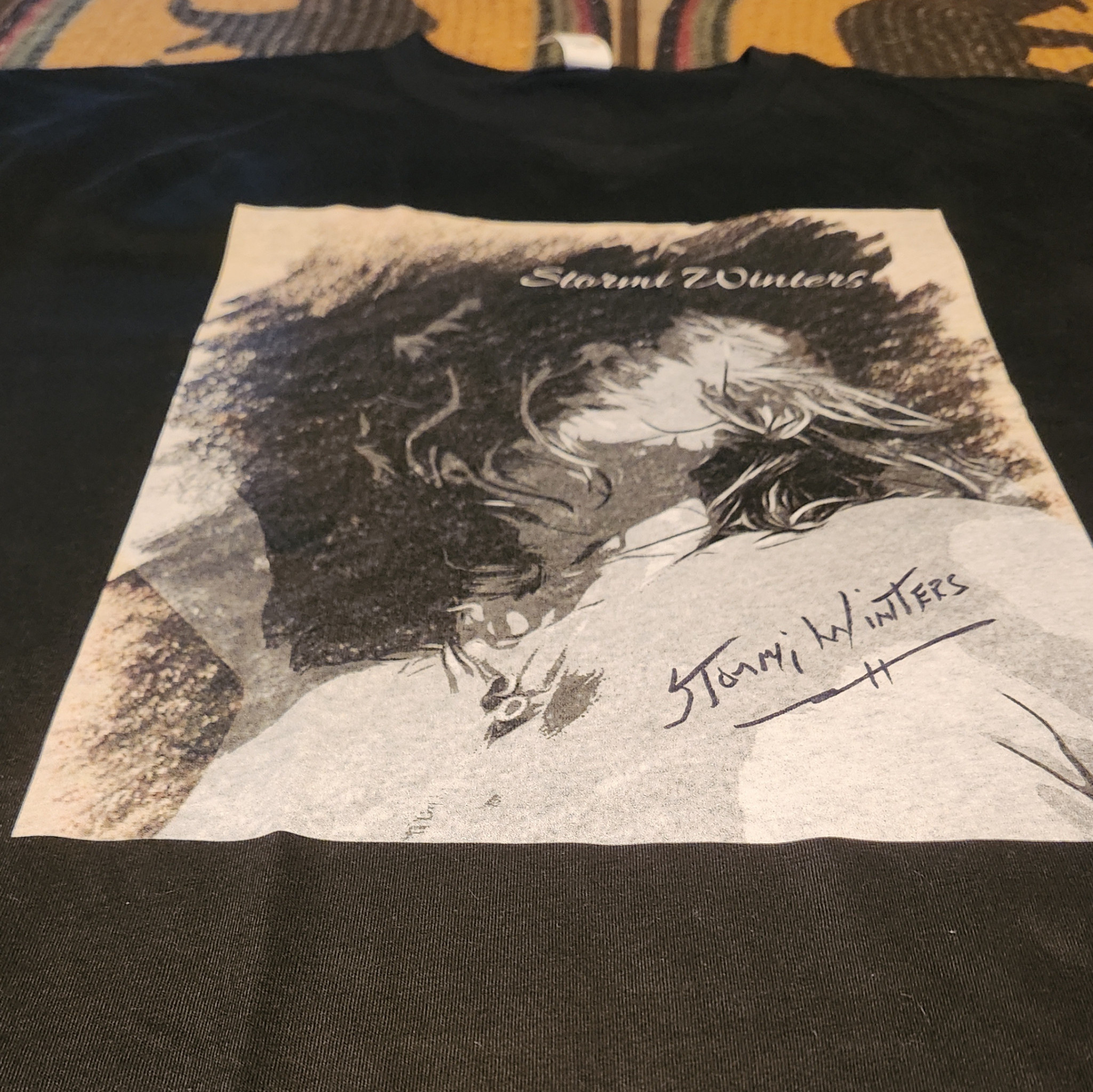 STORMI WINTERS BLACK T SHIRT SIGNED